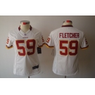 nike women nfl jerseys washington redskins #59 fletcher white[nike limited]