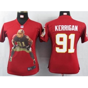 nike women nfl jerseys washington redskins #91 kerrigan red[portrait fashion]