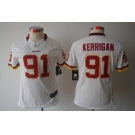 nike women nfl jerseys washington redskins #91 kerrigan white[nike limited]