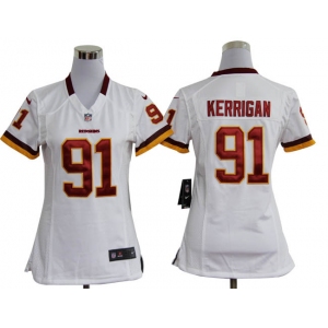 nike women nfl jerseys washington redskins #91 kerrigan white[nike]