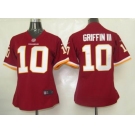 nike women nfl washington redskins #10 griffin iii red[nike]