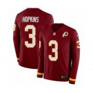 Youth Nike Washington Redskins #3 Dustin Hopkins Limited Burgundy Therma Long Sleeve NFL Jersey