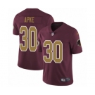 Youth Nike Washington Redskins #30 Troy Apke Burgundy Red Gold Number Alternate 80TH Anniversary Vapor Untouchable Elite Player NFL Jersey