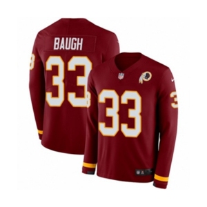 Youth Nike Washington Redskins #33 Sammy Baugh Limited Burgundy Therma Long Sleeve NFL Jersey