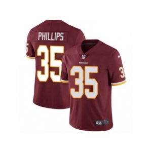 Youth Nike Washington Redskins #35 Dashaun Phillips Vapor Untouchable Limited Burgundy Red Team Color NFL Jersey