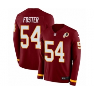 Youth Nike Washington Redskins #54 Mason Foster Limited Burgundy Therma Long Sleeve NFL Jersey