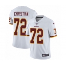 Youth Nike Washington Redskins #72 Geron Christian White Vapor Untouchable Elite Player NFL Jersey