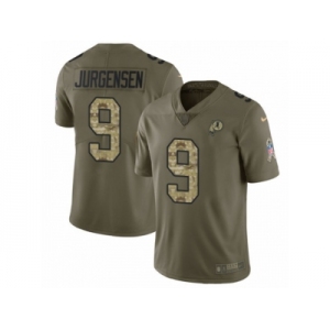 Youth Nike Washington Redskins #9 Sonny Jurgensen Limited Olive Camo 2017 Salute to Service NFL Jersey