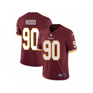 Youth Nike Washington Redskins #90 Ziggy Hood Vapor Untouchable Limited Burgundy Red Team Color NFL Jersey
