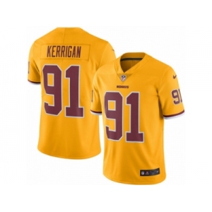 Youth Nike Washington Redskins #91 Ryan Kerrigan Limited Gold Rush Vapor Untouchable NFL Jersey