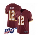 Youth Washington Redskins #12 Colt McCoy Burgundy Red Team Color Vapor Untouchable Limited Player 100th Season Football Jersey