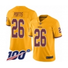 Youth Washington Redskins #26 Clinton Portis Limited Gold Rush Vapor Untouchable 100th Season Football Jersey