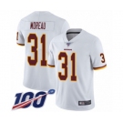 Youth Washington Redskins #31 Fabian Moreau White Vapor Untouchable Limited Player 100th Season Football Jersey