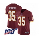 Youth Washington Redskins #35 Montae Nicholson Burgundy Red Team Color Vapor Untouchable Limited Player 100th Season Football Jersey