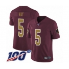 Youth Washington Redskins #5 Tress Way Burgundy Red Gold Number Alternate 80TH Anniversary Vapor Untouchable Limited Player 100th Season Football Jersey