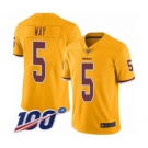 Youth Washington Redskins #5 Tress Way Limited Gold Rush Vapor Untouchable 100th Season Football Jersey