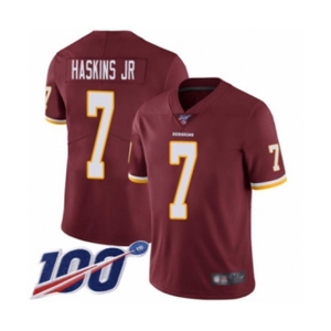 Youth Washington Redskins #7 Dwayne Haskins Burgundy Red Team Color Vapor Untouchable Limited Player 100th Season Jersey