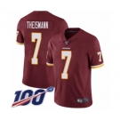 Youth Washington Redskins #7 Joe Theismann Burgundy Red Team Color Vapor Untouchable Limited Player 100th Season Football Jersey