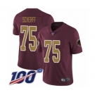 Youth Washington Redskins #75 Brandon Scherff Burgundy Red Gold Number Alternate 80TH Anniversary Vapor Untouchable Limited Player 100th Season Football Je