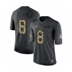 Youth Washington Redskins #8 Case Keenum Limited Black 2016 Salute to Service Football Jersey