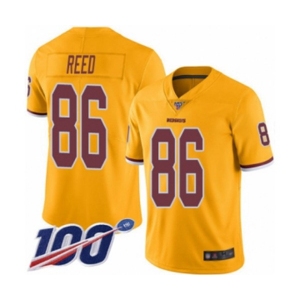 Youth Washington Redskins #86 Jordan Reed Limited Gold Rush Vapor Untouchable 100th Season Football Jersey
