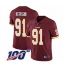 Youth Washington Redskins #91 Ryan Kerrigan Burgundy Red Team Color Vapor Untouchable Limited Player 100th Season Football Jersey