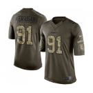 Youth Washington Redskins #91 Ryan Kerrigan Elite Green Salute to Service Football Jersey