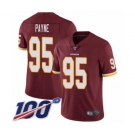 Youth Washington Redskins #95 Da'Ron Payne Burgundy Red Team Color Vapor Untouchable Limited Player 100th Season Football Jersey