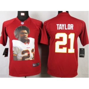 nike youth nfl jerseys washington redskins #21 taylor red [portrait fashion]