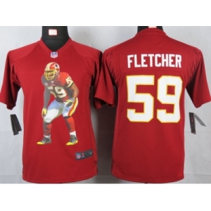 nike youth nfl jerseys washington redskins #59 fletcher red[portrait fashion]