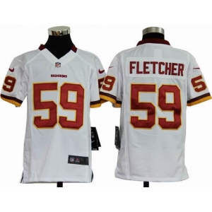 nike youth nfl jerseys washington redskins #59 fletcher white[nike]