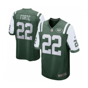 Men New York Jets #22 Matt Forte Green Game Jersey