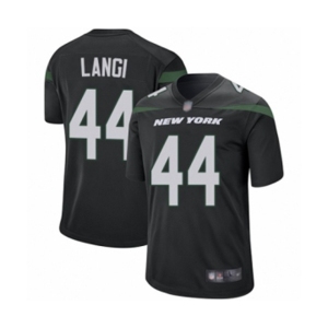 Men's New York Jets #44 Harvey Langi Game Black Alternate Football Jersey