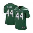 Men's New York Jets #44 Harvey Langi Game Green Team Color Football Jersey