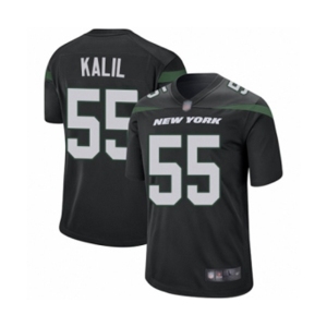 Men's New York Jets #55 Ryan Kalil Game Black Alternate Football Jersey