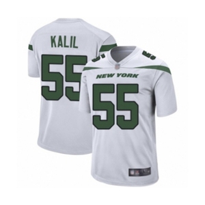 Men's New York Jets #55 Ryan Kalil Game White Football Jersey