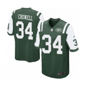 Men's Nike New York Jets #34 Isaiah Crowell Game Green Team Color NFL Jersey