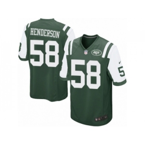 Men's Nike New York Jets #58 Erin Henderson Game Green Team Color NFL Jersey