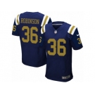 Men Nike New York Jets #36 Rashard Robinson Elite Navy Blue Alternate NFL Jersey
