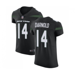 Men's New York Jets #14 Sam Darnold Black Alternate Vapor Untouchable Elite Player Football Jersey