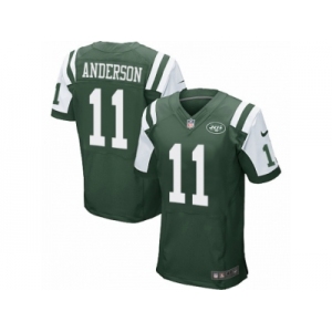 Men's Nike New York Jets #11 Robby Anderson Elite Green Team Color NFL Jersey