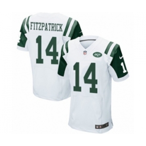 Men's Nike New York Jets #14 Ryan Fitzpatrick Elite White NFL Jersey