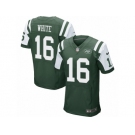Men's Nike New York Jets #16 Myles White Elite Green Team Color NFL Jersey