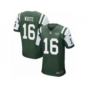 Men's Nike New York Jets #16 Myles White Elite Green Team Color NFL Jersey