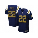 Men's Nike New York Jets #22 Matt Forte Elite Navy Blue Alternate NFL Jersey