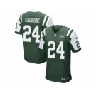Men's Nike New York Jets #24 Morris Claiborne Elite Green Team Color NFL Jersey