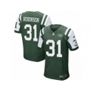 Men's Nike New York Jets #31 Khiry Robinson Elite Green Team Color NFL Jersey