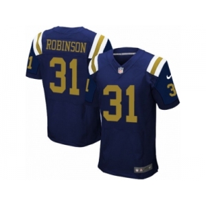 Men's Nike New York Jets #31 Khiry Robinson Elite Navy Blue Alternate NFL Jersey