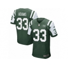 Men's Nike New York Jets #33 Jamal Adams Elite Green Team Color NFL Jersey