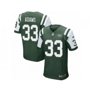 Men's Nike New York Jets #33 Jamal Adams Elite Green Team Color NFL Jersey